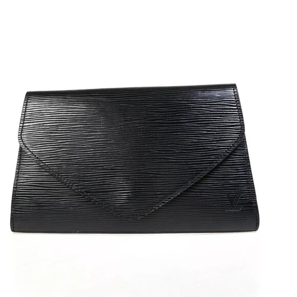Louis Vuitton Handbags - LOUIS VUITTON Arts Deco Clutch Bag Epi Leather Black Gold France M52632 66EB435
